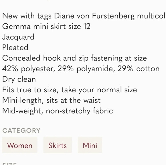 Diane Von Furstenberg Gemma Pleated Skirt 12 - Picture 12 of 12